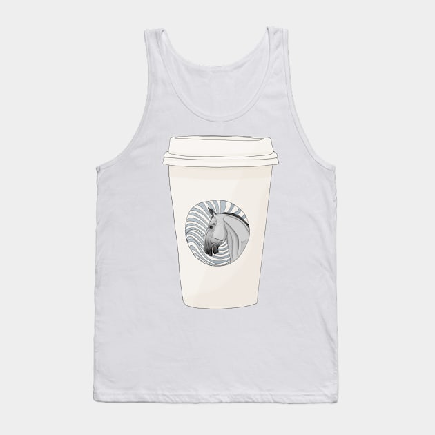 Equestrian Coffee Cup Tank Top by themarementality